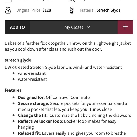 Final sale Lululemon flock jacket - Picture 5 of 8